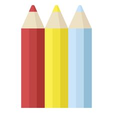 Color Pencils Graphic Icon Stock Image