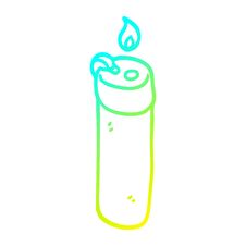 Cold Gradient Line Drawing Cartoon Disposable Lighter Royalty Free Stock Photo
