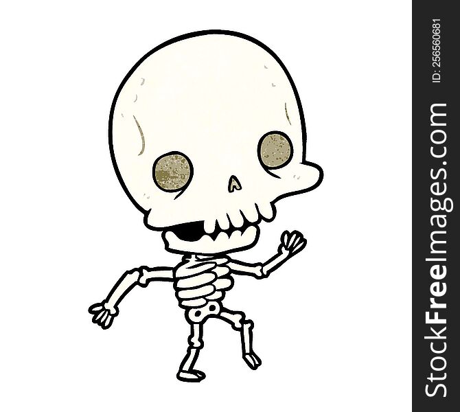 cute cartoon dancing skeleton. cute cartoon dancing skeleton