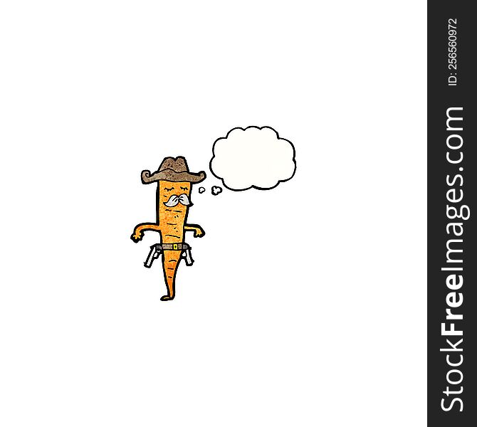 Cowboy Carrot Cartoon