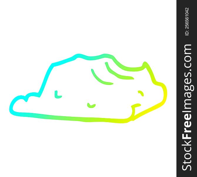Cold Gradient Line Drawing Cartoon Butter
