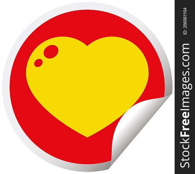 heart peeling sticker circular peeling sticker