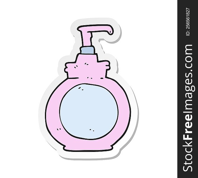 sticker of a cartoon hand wash