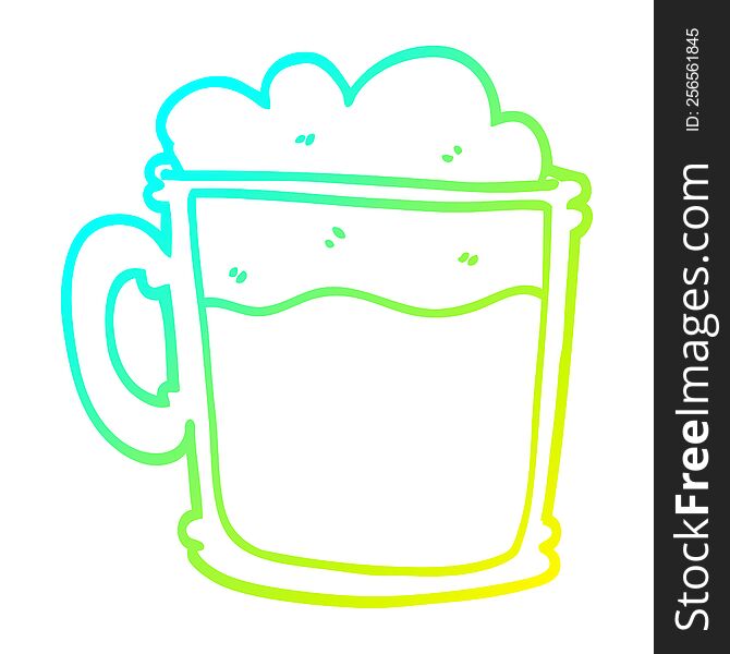 cold gradient line drawing of a cartoon cup of blackberry