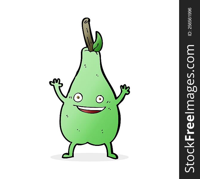 cartoon happy pear