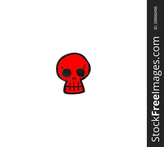 Red Skull Cartoon Symbol