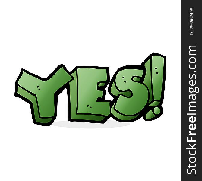 cartoon yes symbol