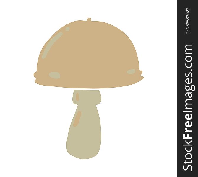Flat Color Style Cartoon Mushroom