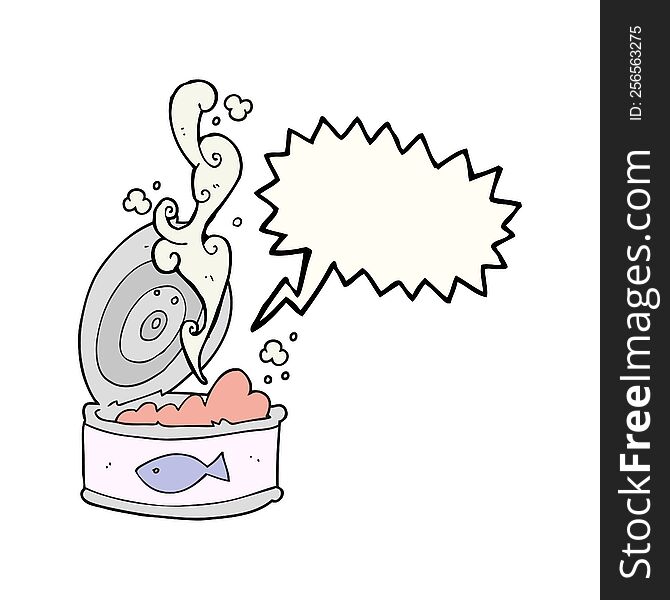 Speech Bubble Cartoon Can Of Tuna