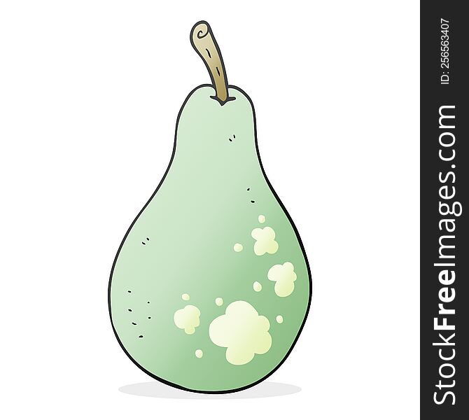 freehand drawn cartoon pear
