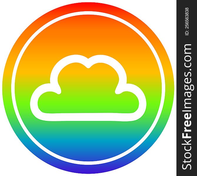 Simple Cloud Circular In Rainbow Spectrum