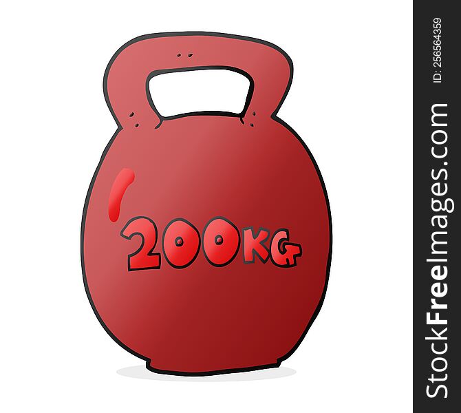 freehand drawn cartoon 20kg kettle bell. freehand drawn cartoon 20kg kettle bell