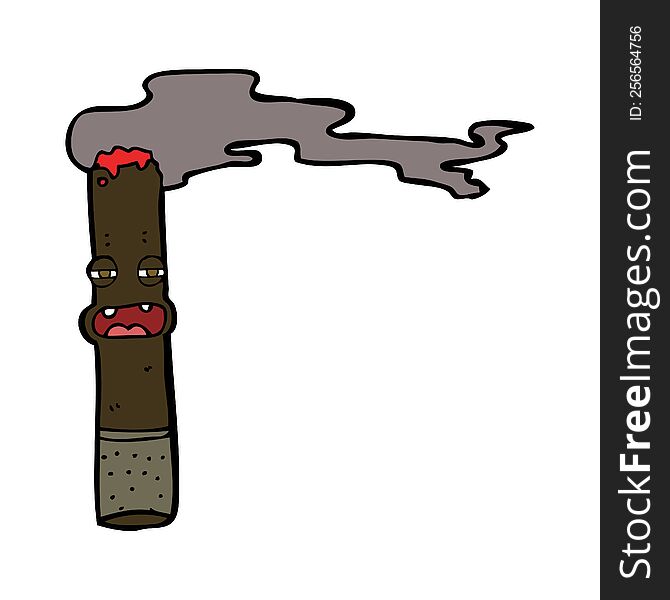 Cartoon Cigar Character