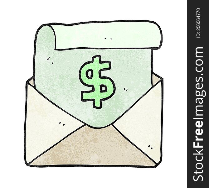 Textured Cartoon Payment Letter