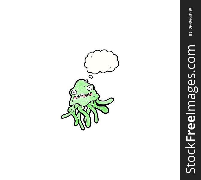 cartoon nervous jellyfish