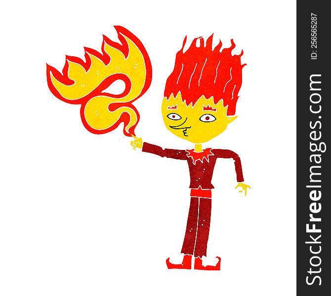 fire spirit cartoon