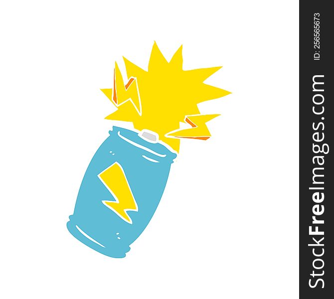 flat color illustration of battery sparking. flat color illustration of battery sparking