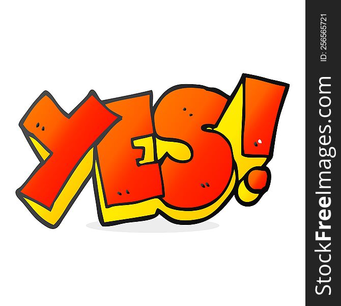 Cartoon Yes Symbol