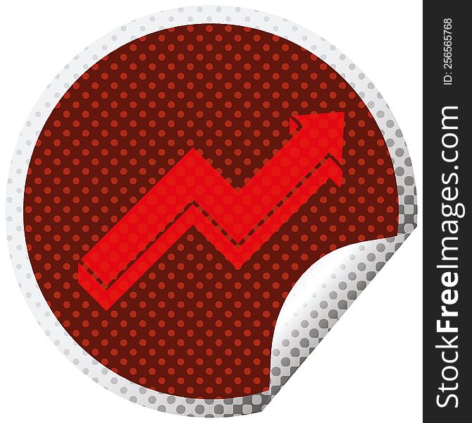 performance arrow graphic vector circular peeling sticker. performance arrow graphic vector circular peeling sticker