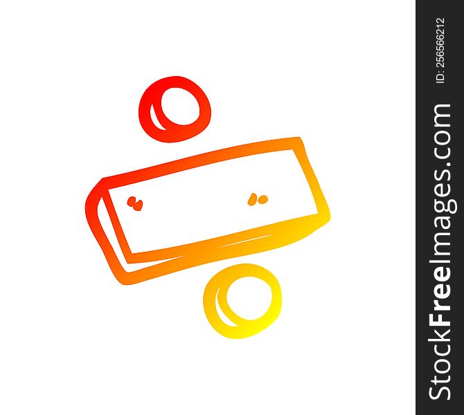 Warm Gradient Line Drawing Cartoon Divide Symbol