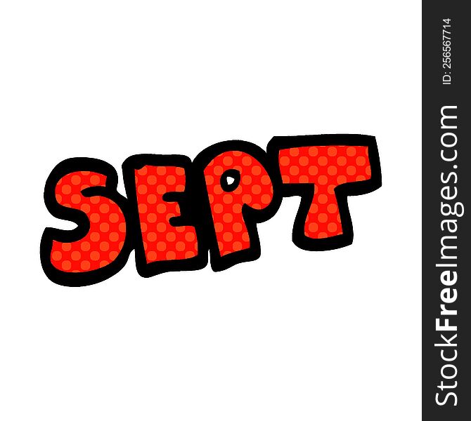Cartoon Doodle Month Of September