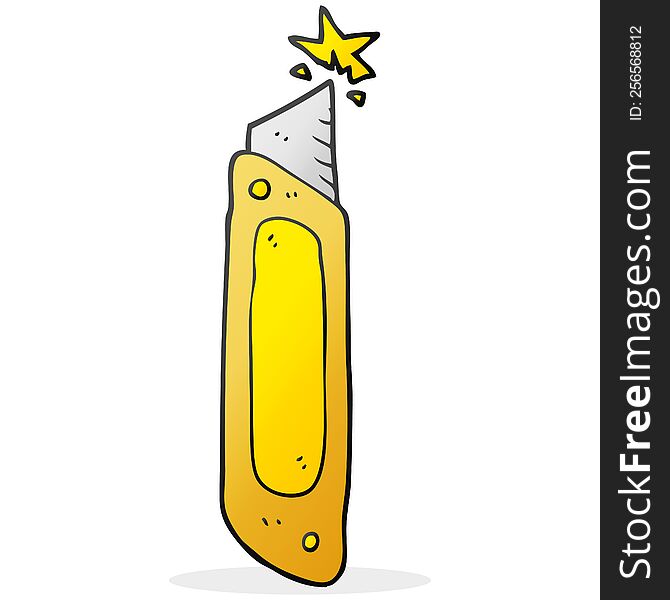Cartoon Construction Knife
