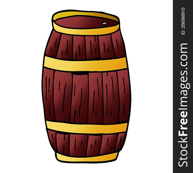 Cartoon Doodle Of A Barrel