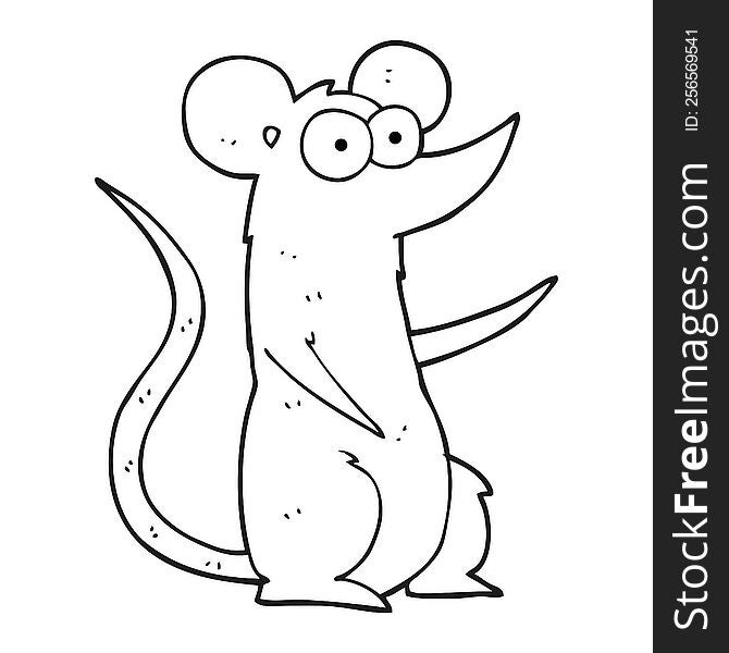 Black And White Cartoon Mouse