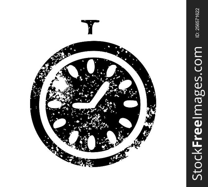 distressed symbol of a time stopper