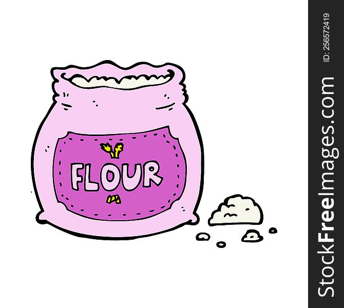 cartoon pink bag of flour