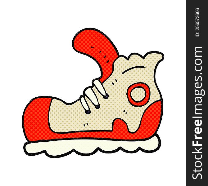 freehand drawn cartoon sneaker