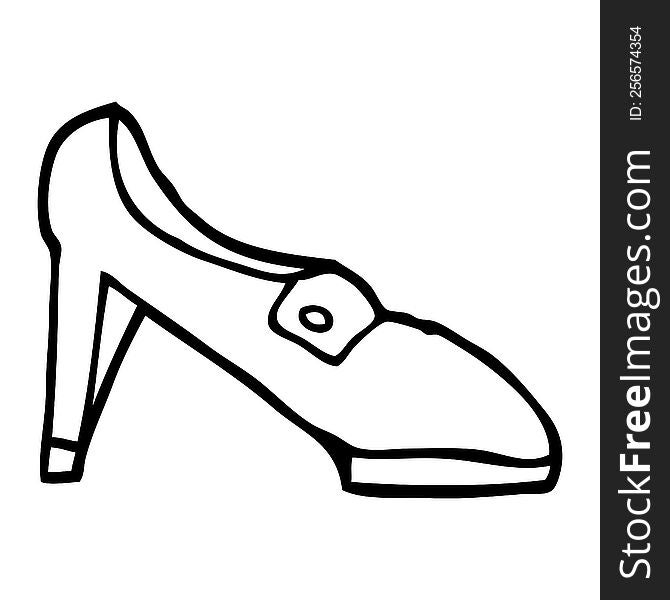 line drawing cartoon shoe