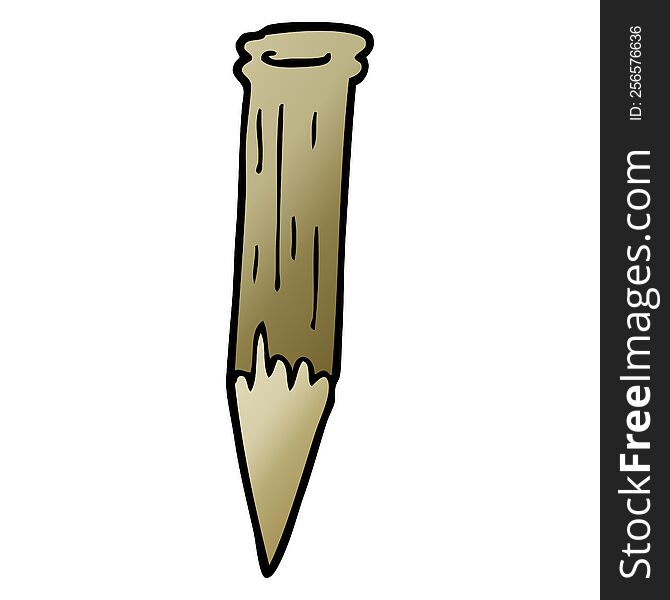 cartoon doodle wooden stake