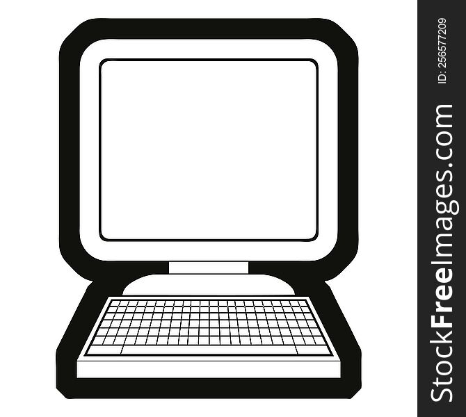 vector icon illustration of a computer