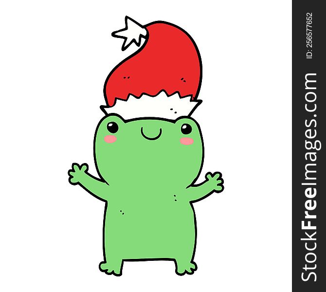 Cute Christmas Frog