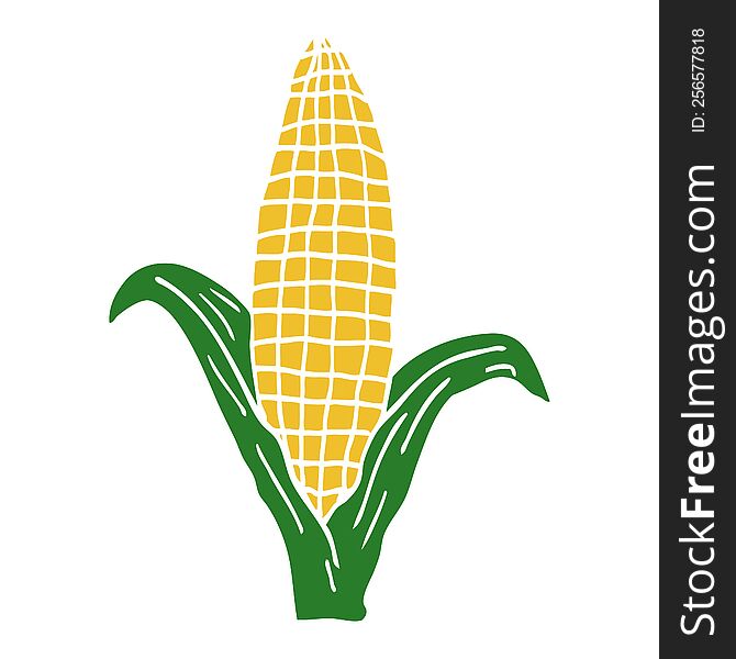 cartoon doodle healthy corn