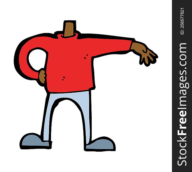 cartoon male body making gesture (mix and match cartoons or add own photos as head