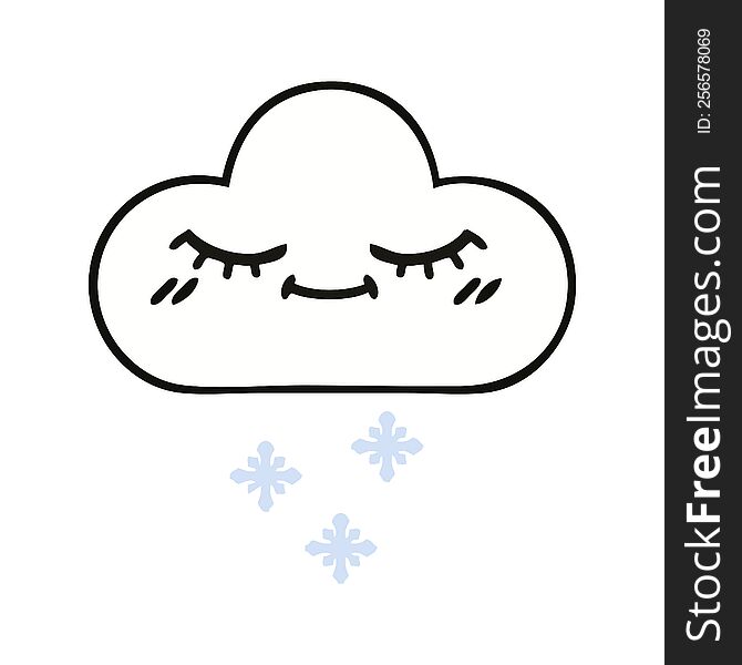 Cute Cartoon Snow Cloud