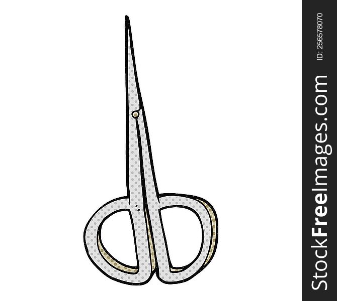 freehand drawn cartoon nail scissors