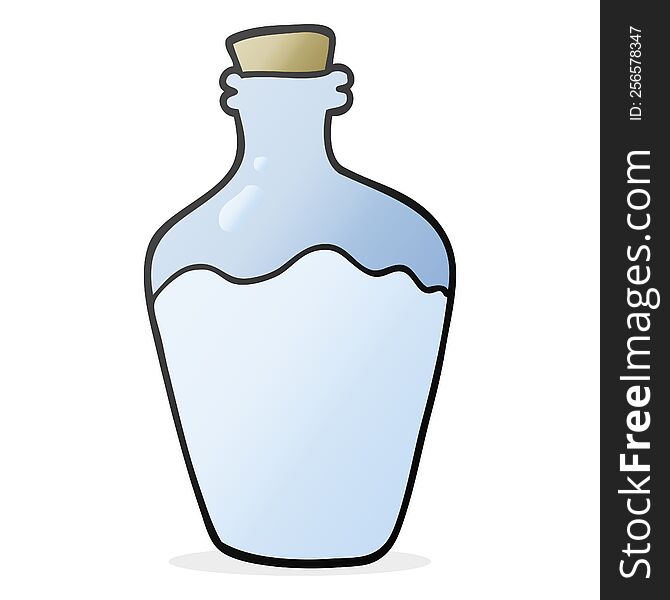 freehand drawn cartoon water bottle