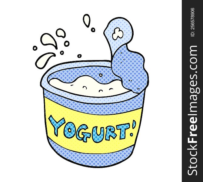 cartoon yogurt