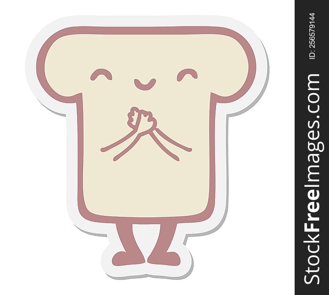 cute slice of bread sticker