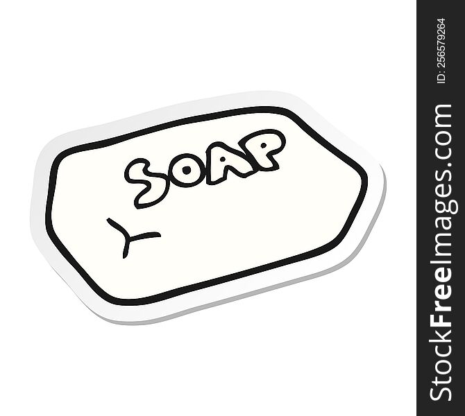 sticker of a cartoon soap