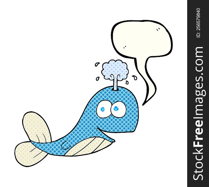 Comic Book Speech Bubble Cartoon Whale