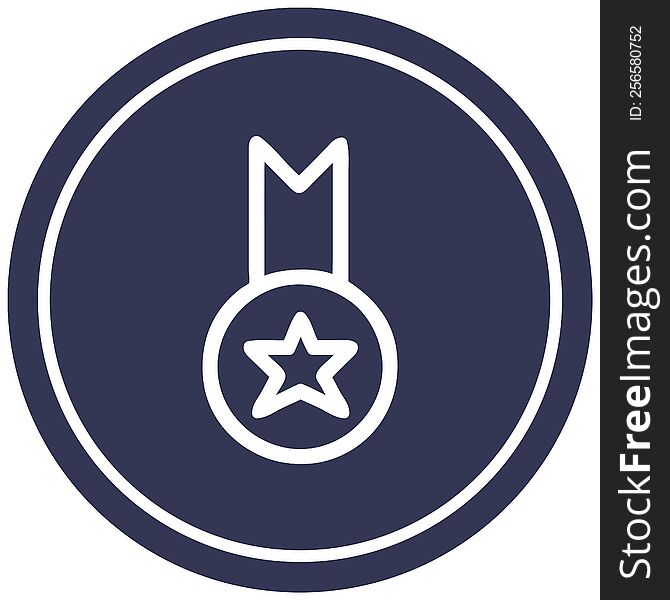 medal award circular icon symbol