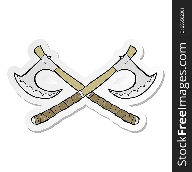 sticker of a crossed axes