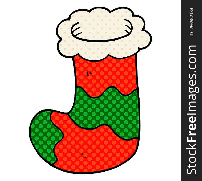 cartoon doodle christmas stocking