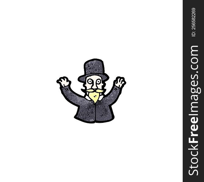 Cartoon Victorian Magician