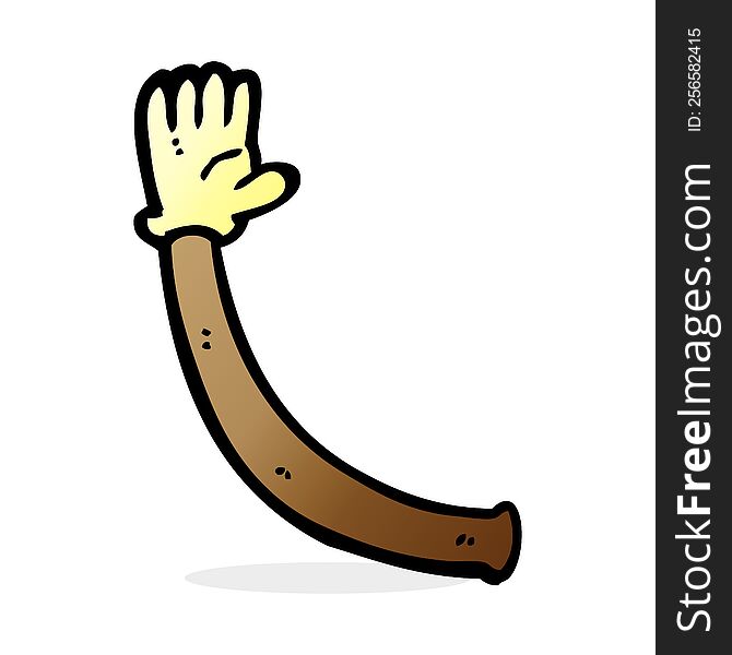 cartoon arm with rubber glove