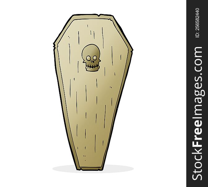 spooky cartoon coffin